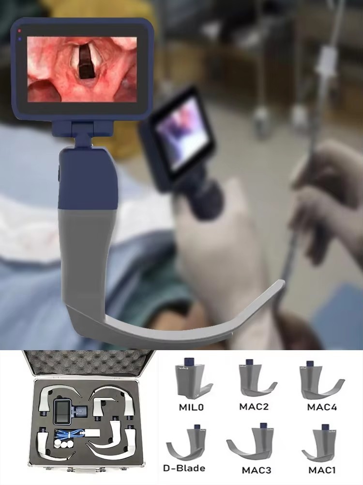 Digital Video Laryngoscope 6kinds Stainless Steel Blades is optional