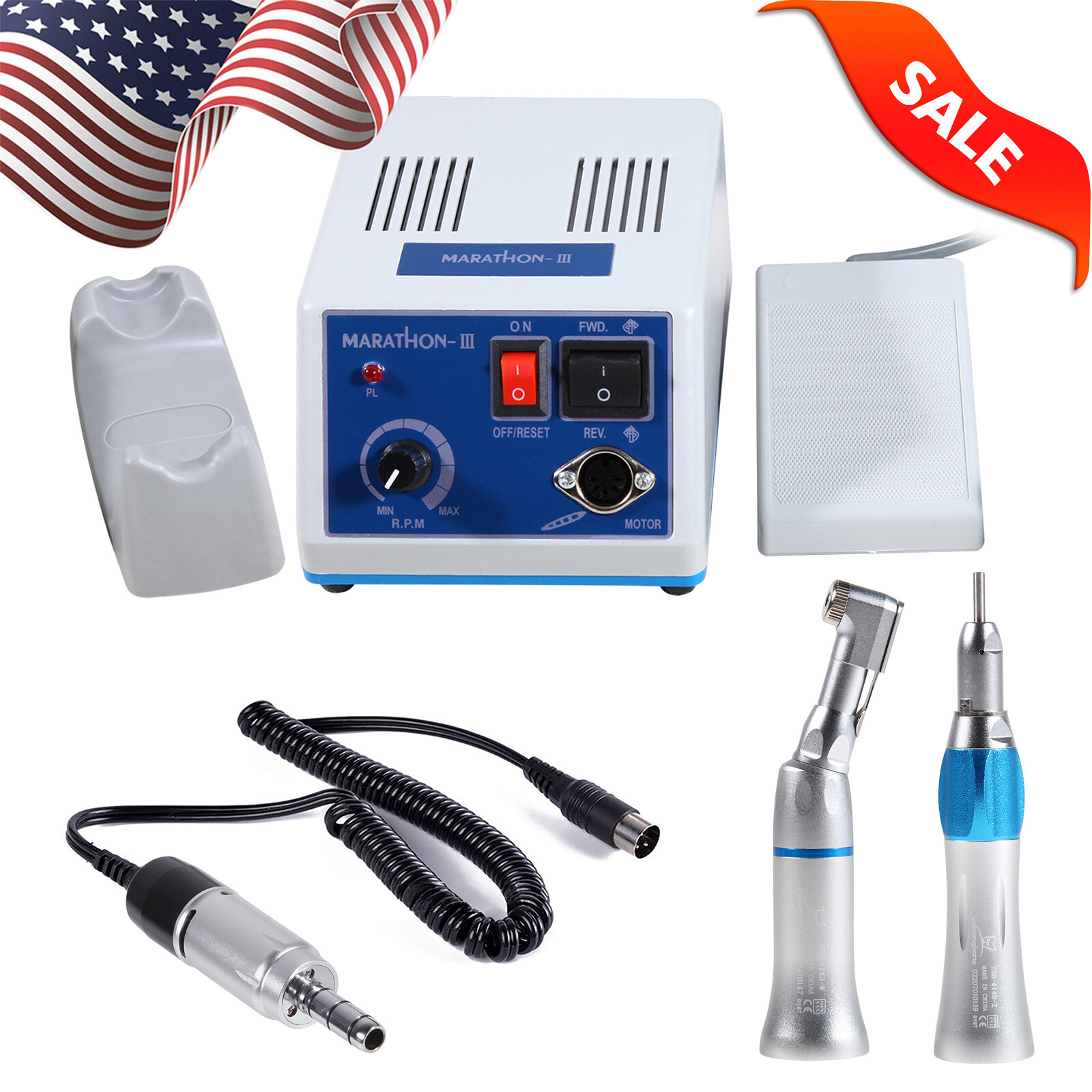 Dental Lab Marathon Electric Micromotor Polisher/Contra Angle/Straight Handpiece
