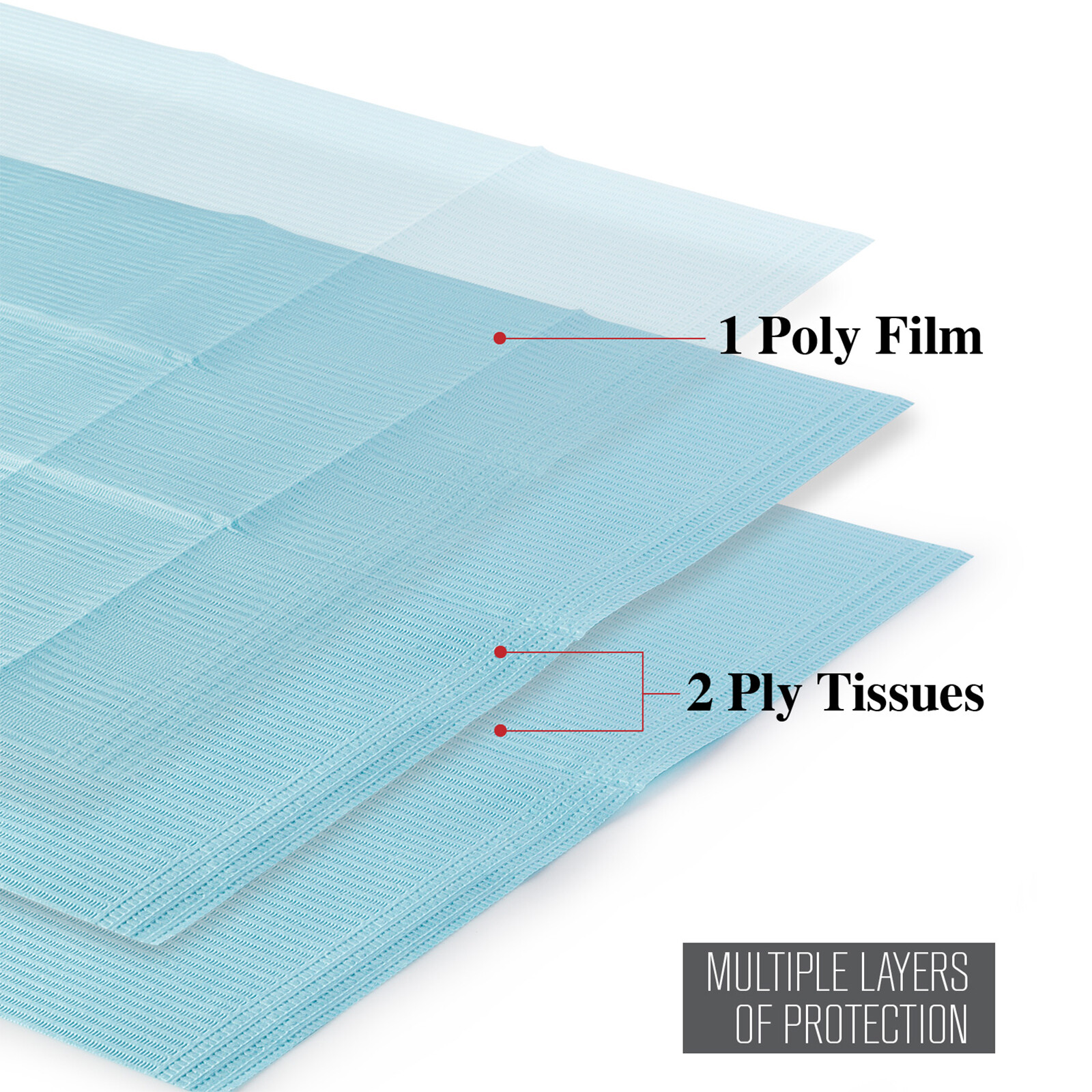JMU Dental Patient Bibs 13″x18″ 3-Ply Waterproof Medical Tattoo Napkin 6.5g