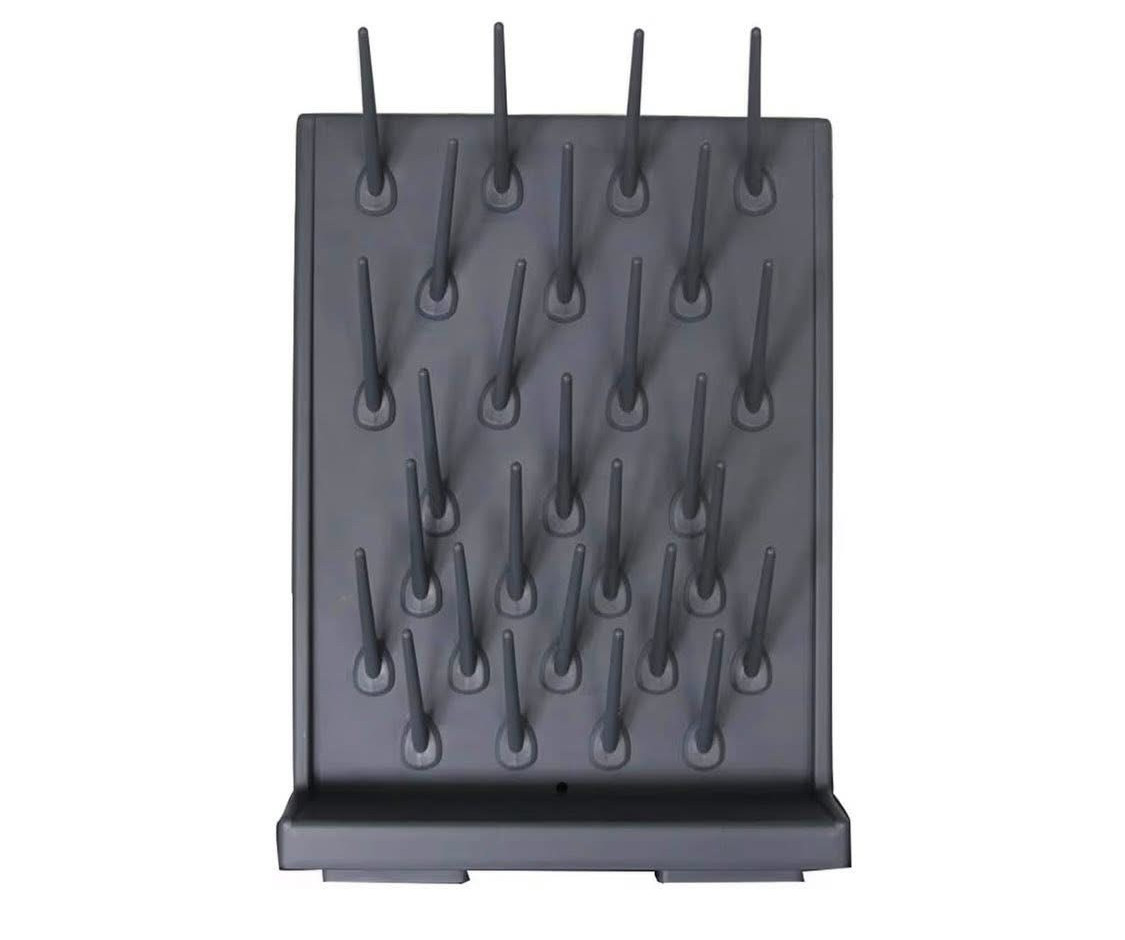 Bottle Drying Rack Pegboard Wall Mounted Desk Black 27 Pegs Removable