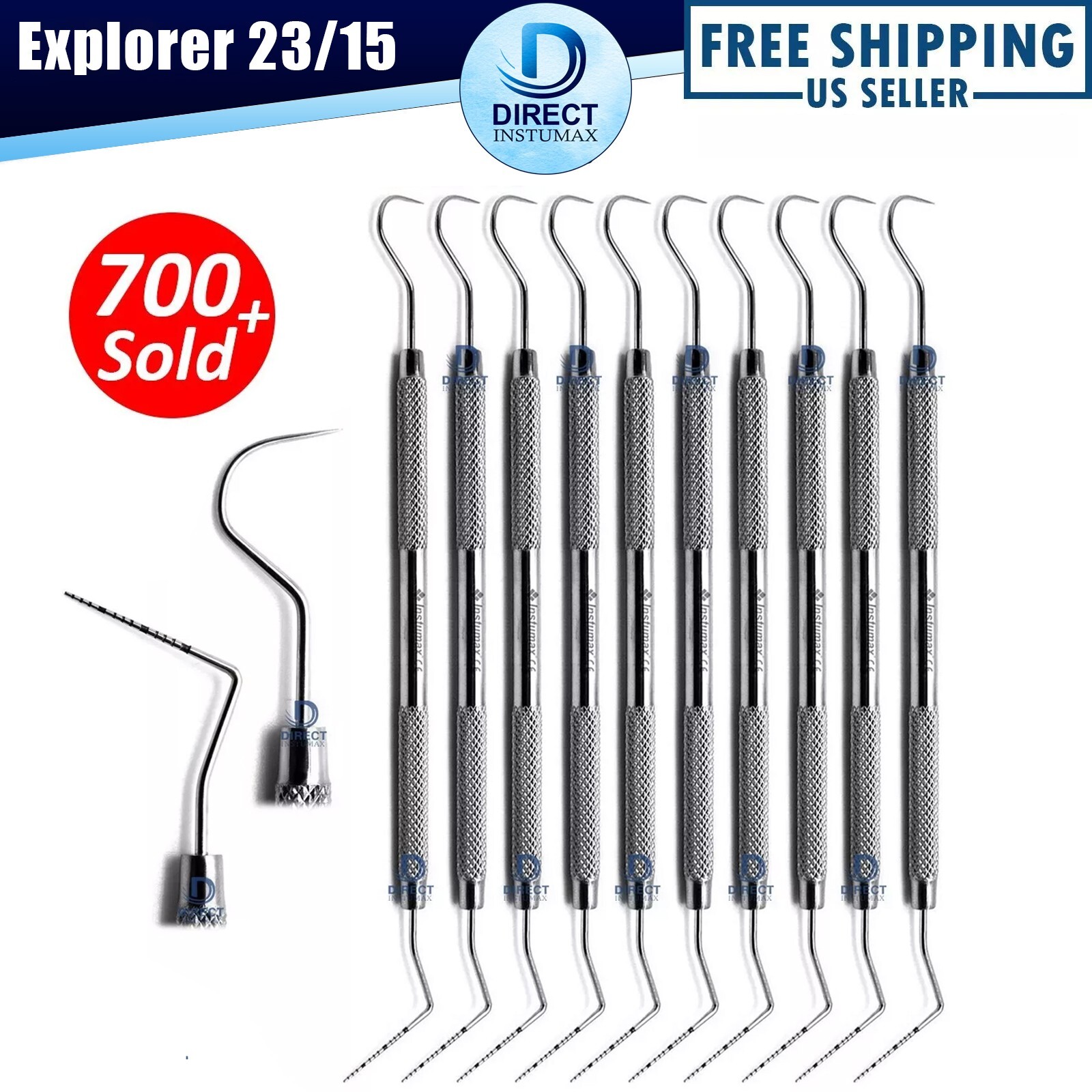 Sonda Periodontal UNC 15/Explorador – Diagnóstico Sondas Dentales Doble Punta