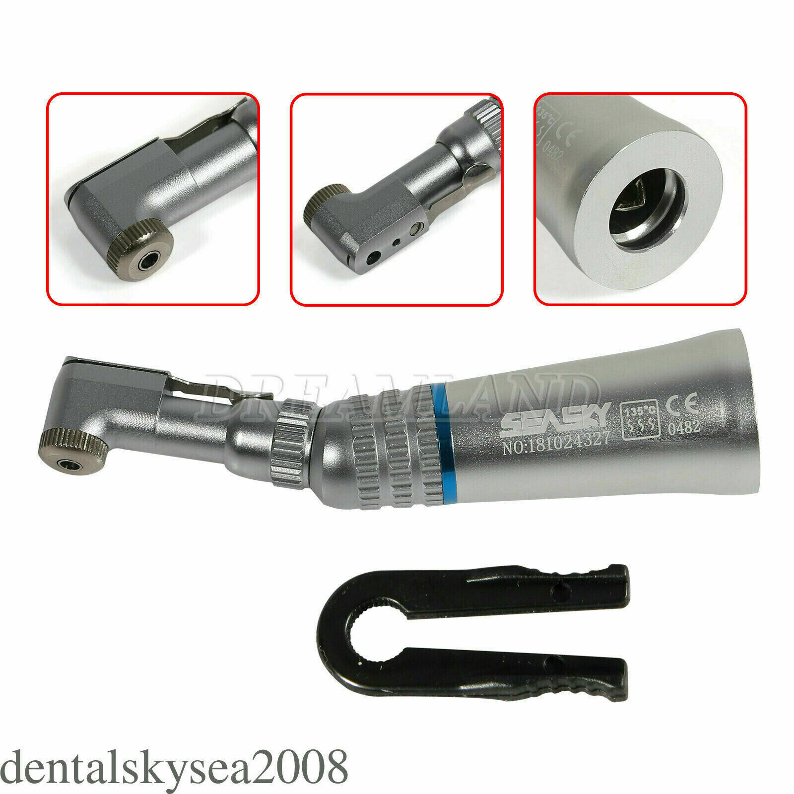 3 Set NSK Style Dental Slow Low Speed Contra Angle Latch fit 2.35mm burs EX203