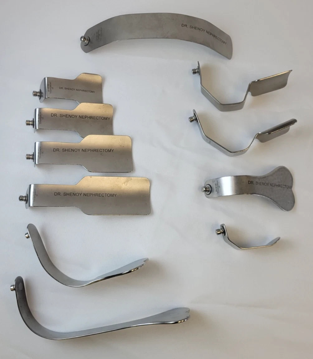 Thompson Surgical Nephrectomy Kidney Malleable 11 Piece Retractor Blade Set