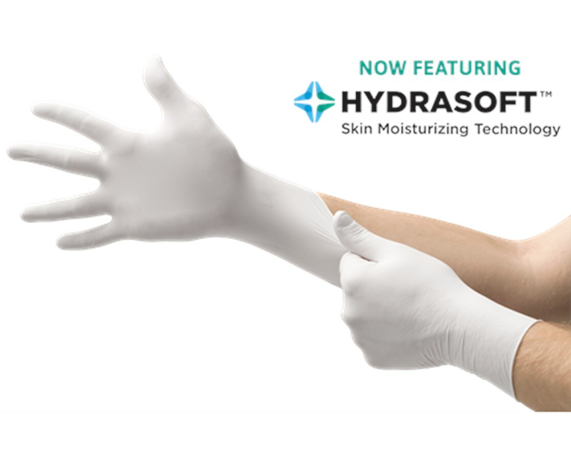 *300-Gloves* MicroFlex Soft White PF Hydrasoft Nitrile Exam X-Small TQ-601-XS
