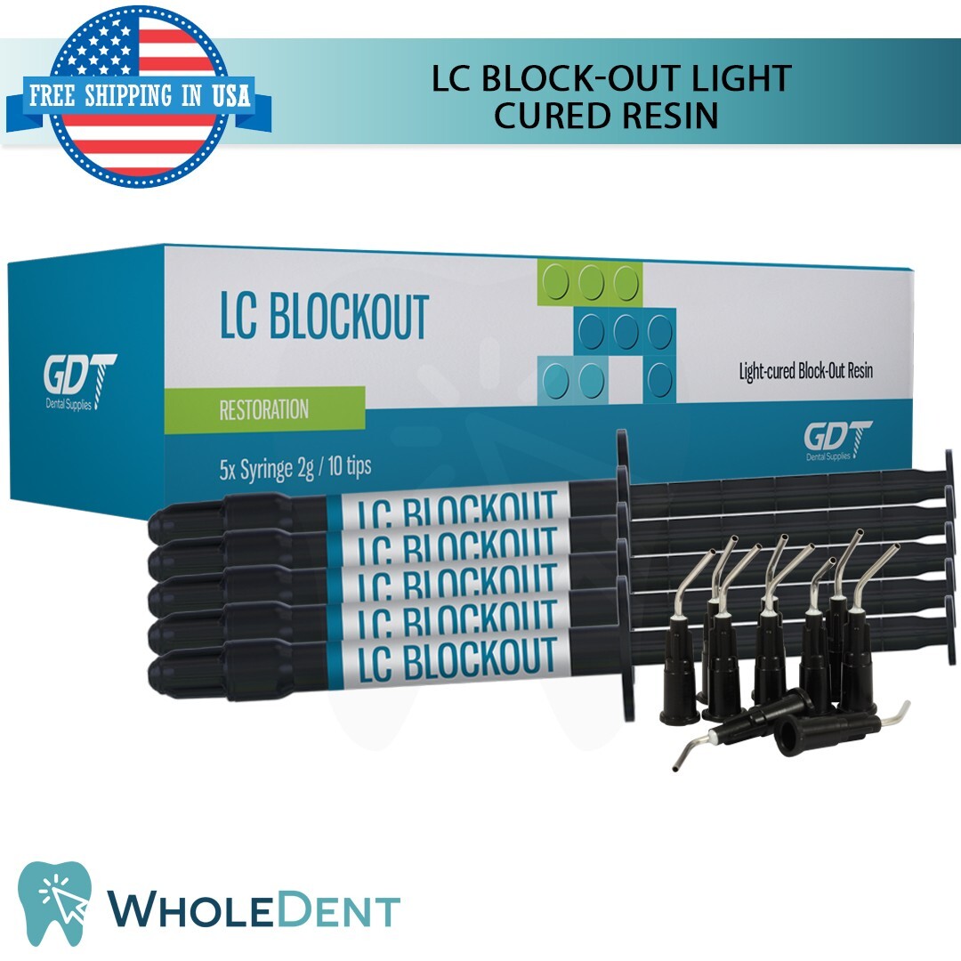 GDT Supplies LC Block Out Light Cured Resin Dental Lab Syringes Impression