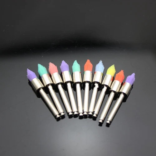 Dental Polishing Prophy Prophylaxis Brush Nylon RA Latch Type Bristle Flat/Taper