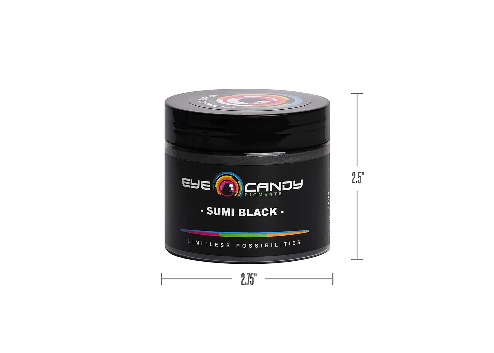 Eye Candy Pigments Premium Black Mica Powder – Sumi 50g,
