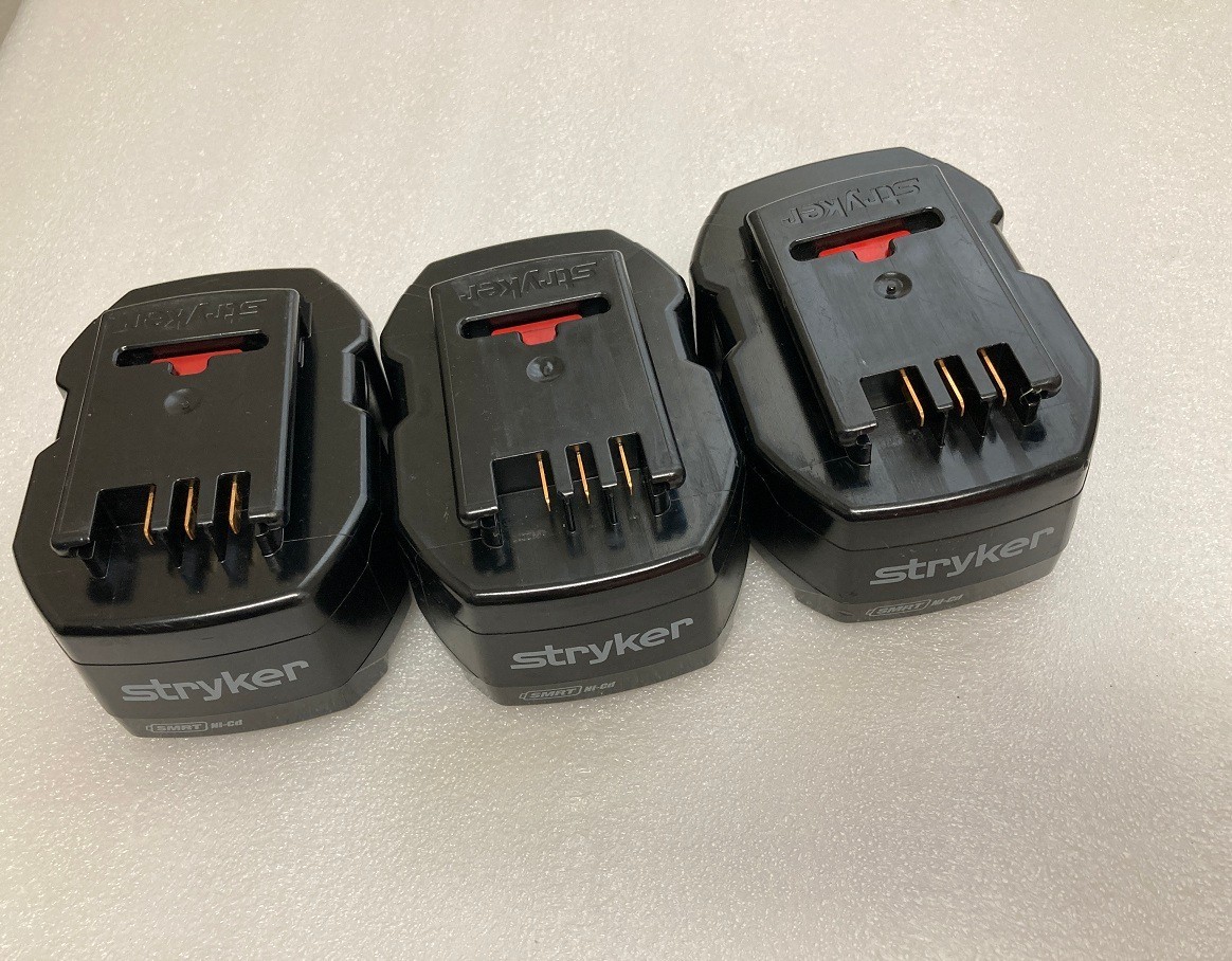 LOT OF 3 Stryker 6500-101-010 24V NiCd Battery { UNTESTED }