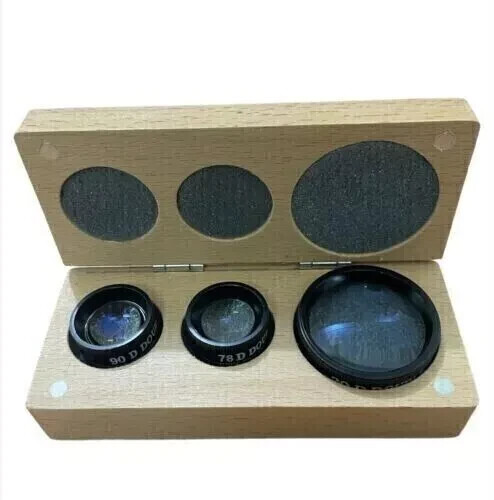 Double Aspheric Lens 20D 90D And 78D COMBO PACK In Wooden Box MADE IN USA