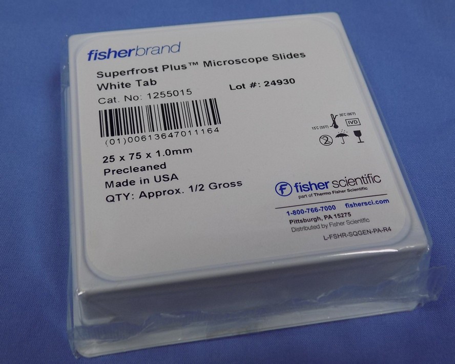 Pkg.-1/2 Gross Fisherbrand Superfrost Plus Microscope Slides White 1255015