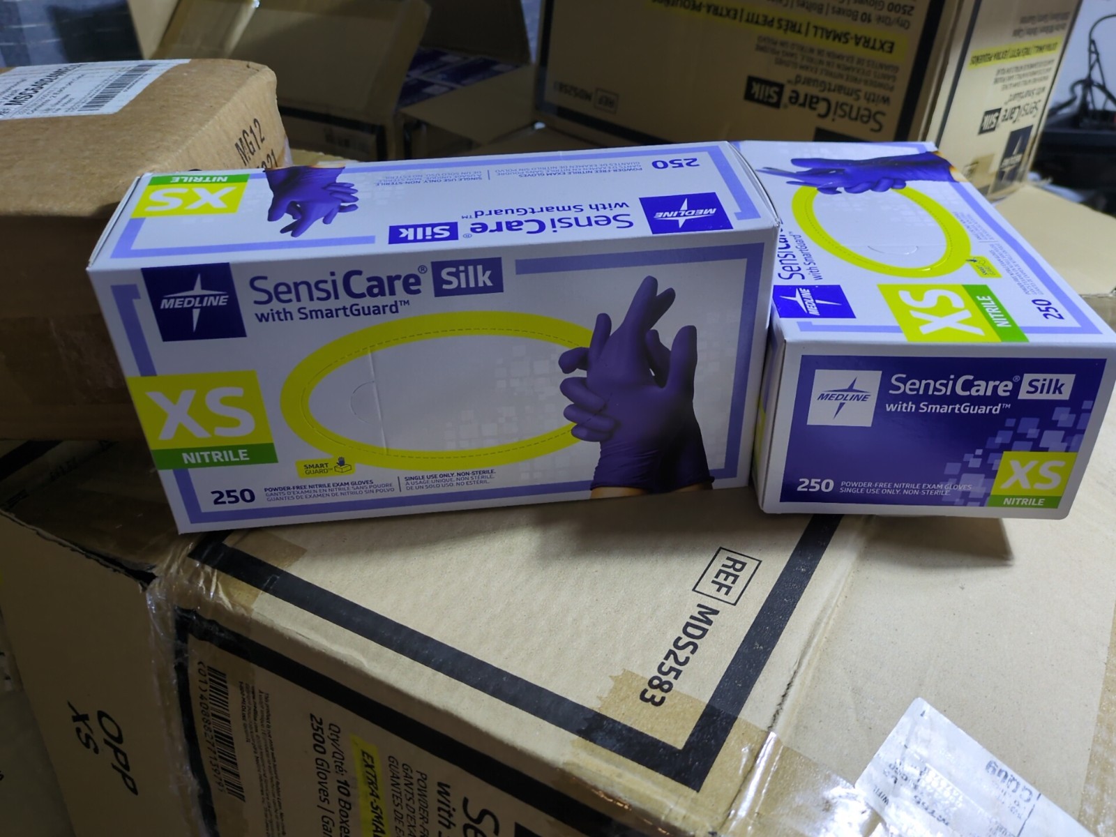 Lot Of 2 Two Boxes Of Extra Small XS Exam Gloves with Smartguard 500 Total