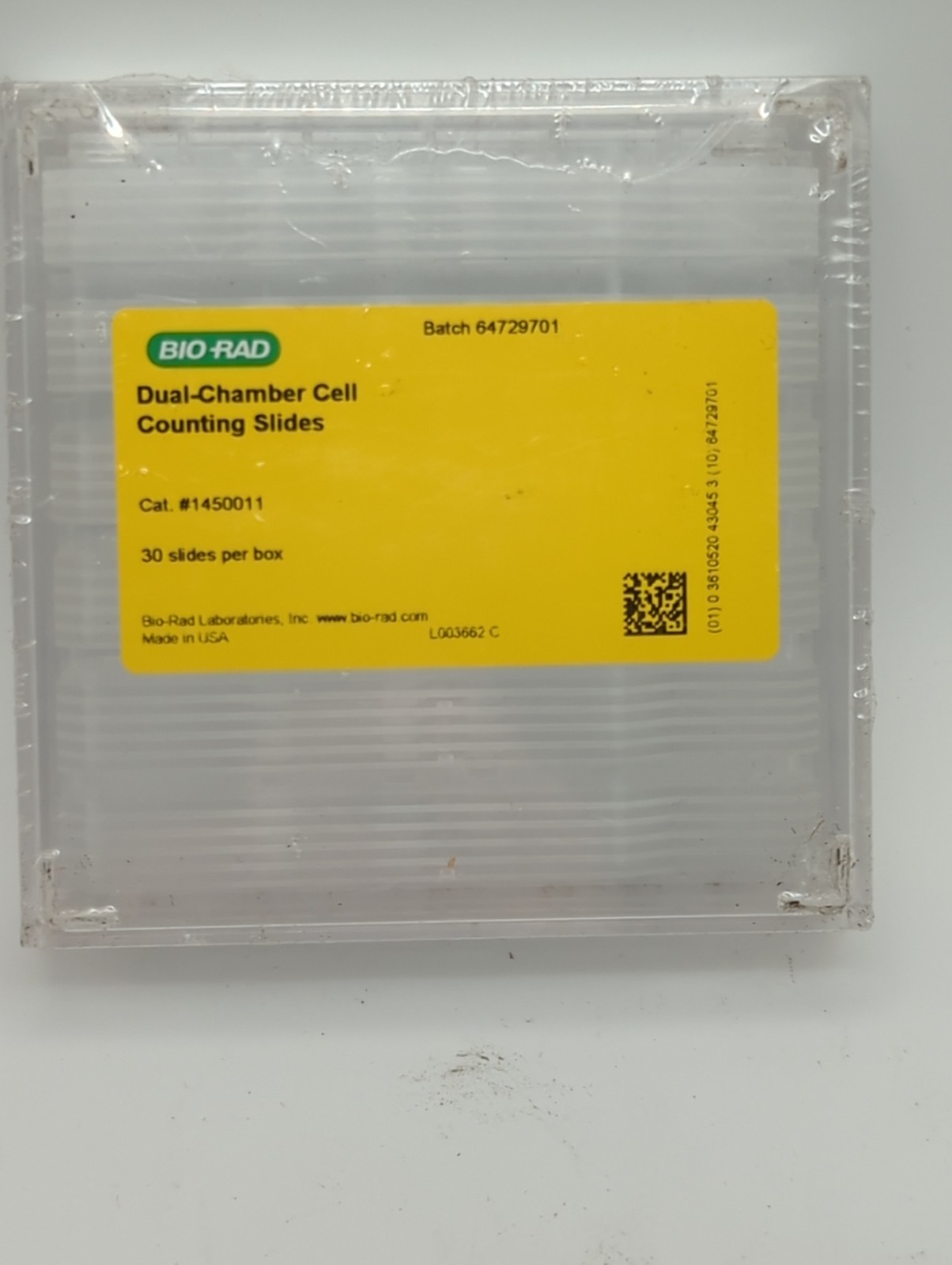 Bio-Rad 1450011 Dual-Chamber Cell Counting Slides TC10 TC20 30/Box NEW SEALED