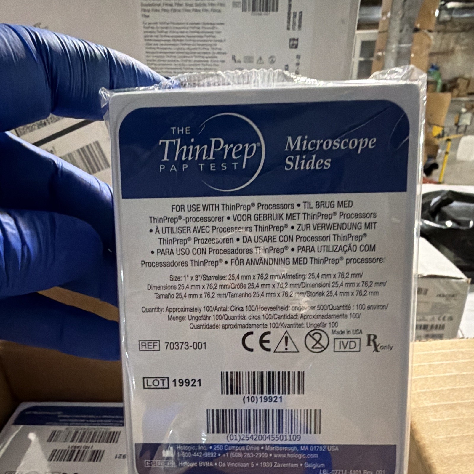 Hologic ThinPrep Blank Glass Microscope Slides Clear 70373-001 Qty 100