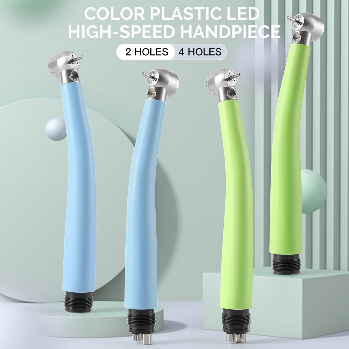 10X Dental LED E-generator High Speed Handpiece Push Button 4Holes 3 Way Spray