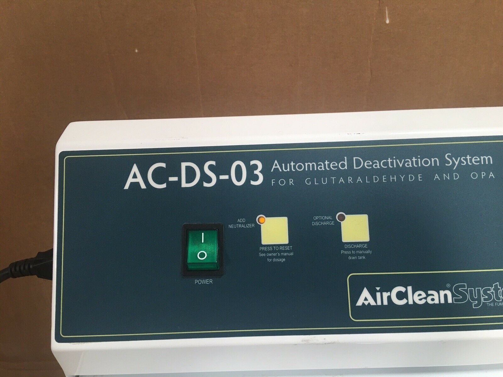Automated Deactivation System AC-DS-03 Airclean Systems 110V/60Hz, 50W