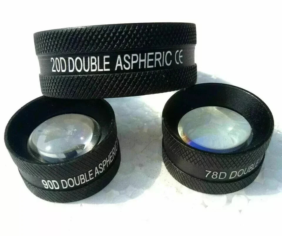 Double Aspheric Lens 20D 90D & 78D Free Shipping Ophthalmology Set of Lens 3.