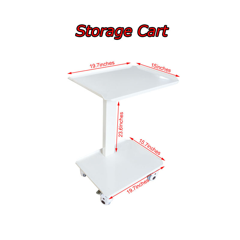 Intbuying New Dental Equipment Mobile Steel Cart Portable Assemable Double Layer