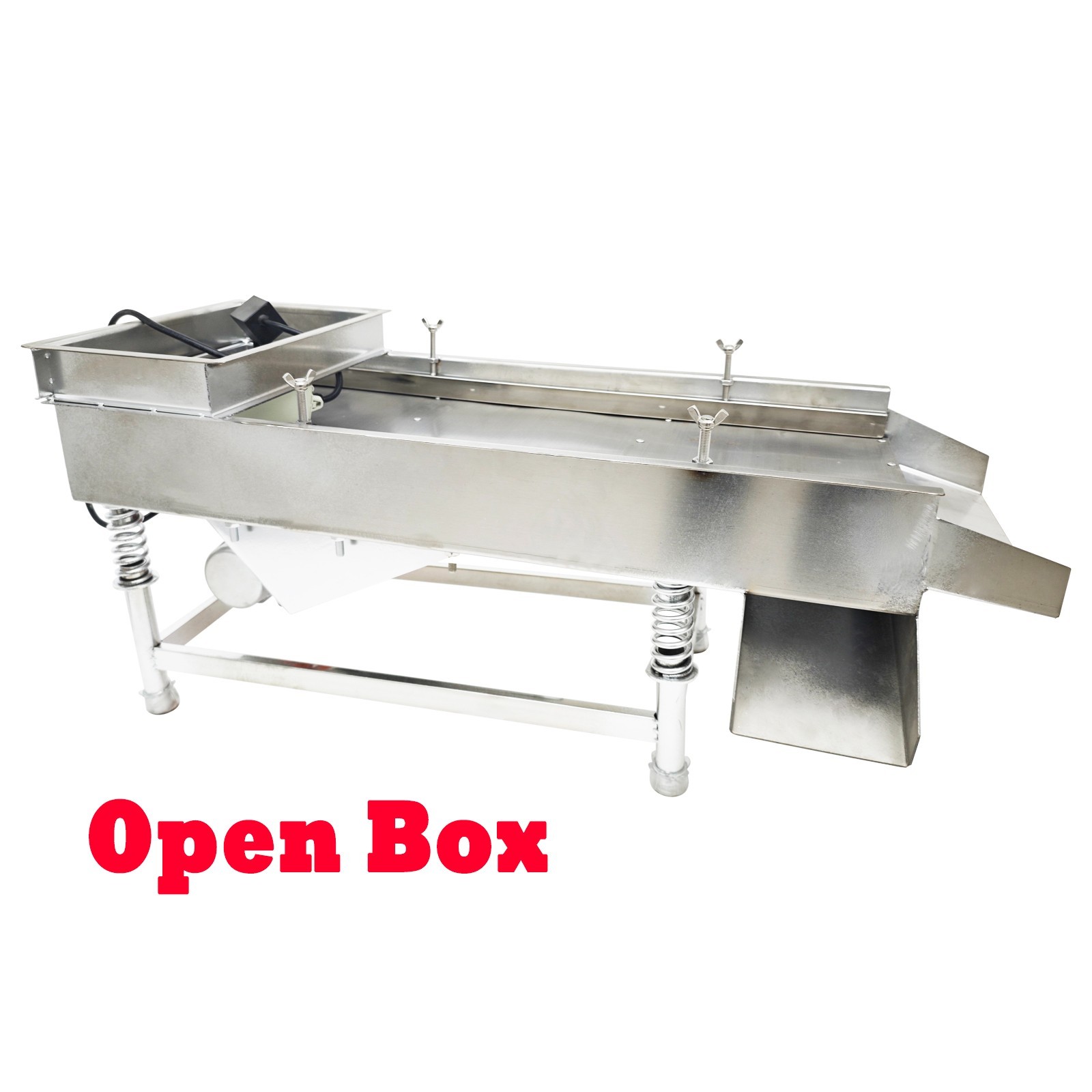Open Box！Single Layer 0.5mm Screen Linear Vibrating Screen Electric Shaker 110V