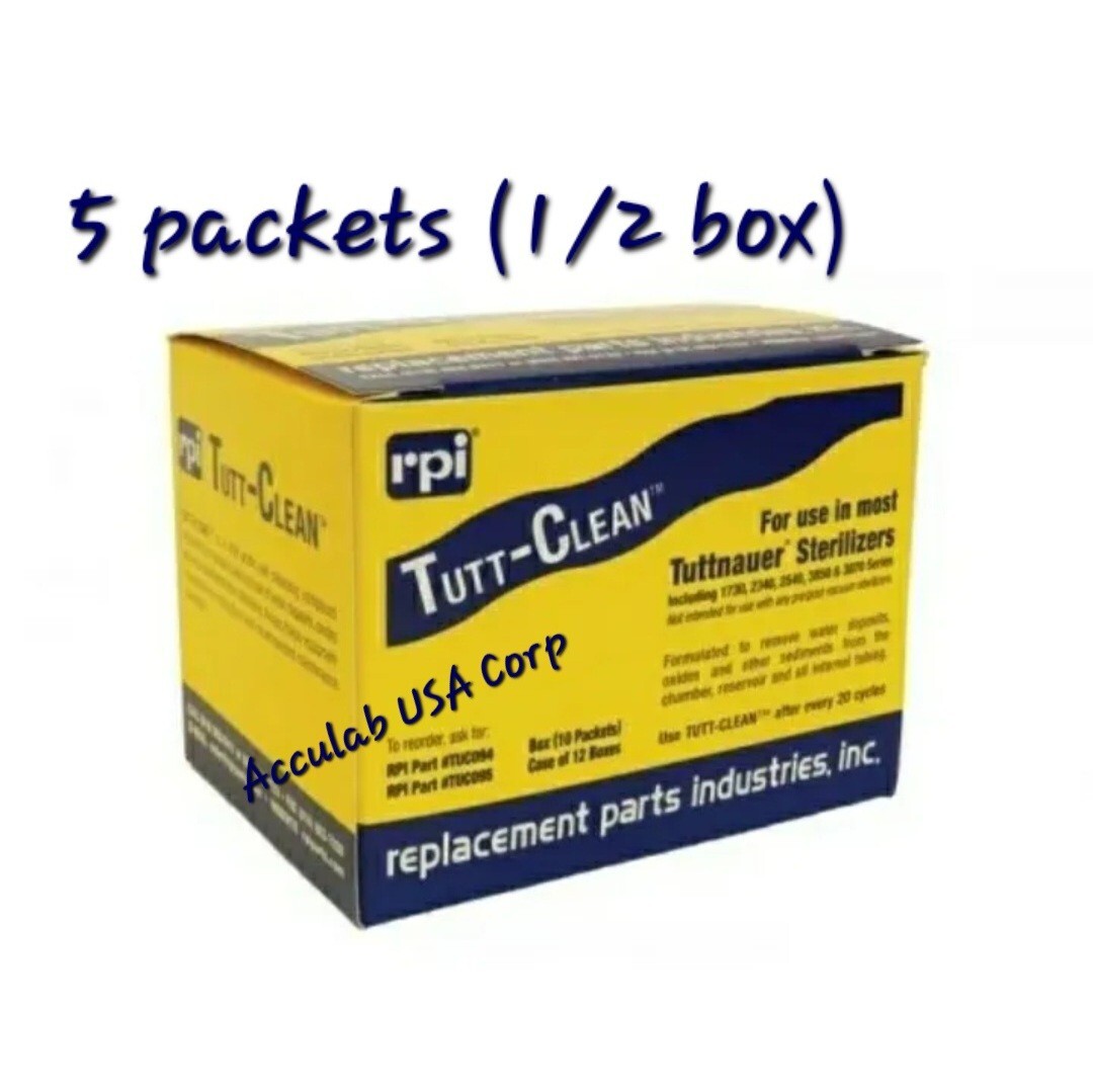 5 Packs Tuttnauer TUTT-CLEAN Chamber Brite Autoclave Sterilizer Cleaner