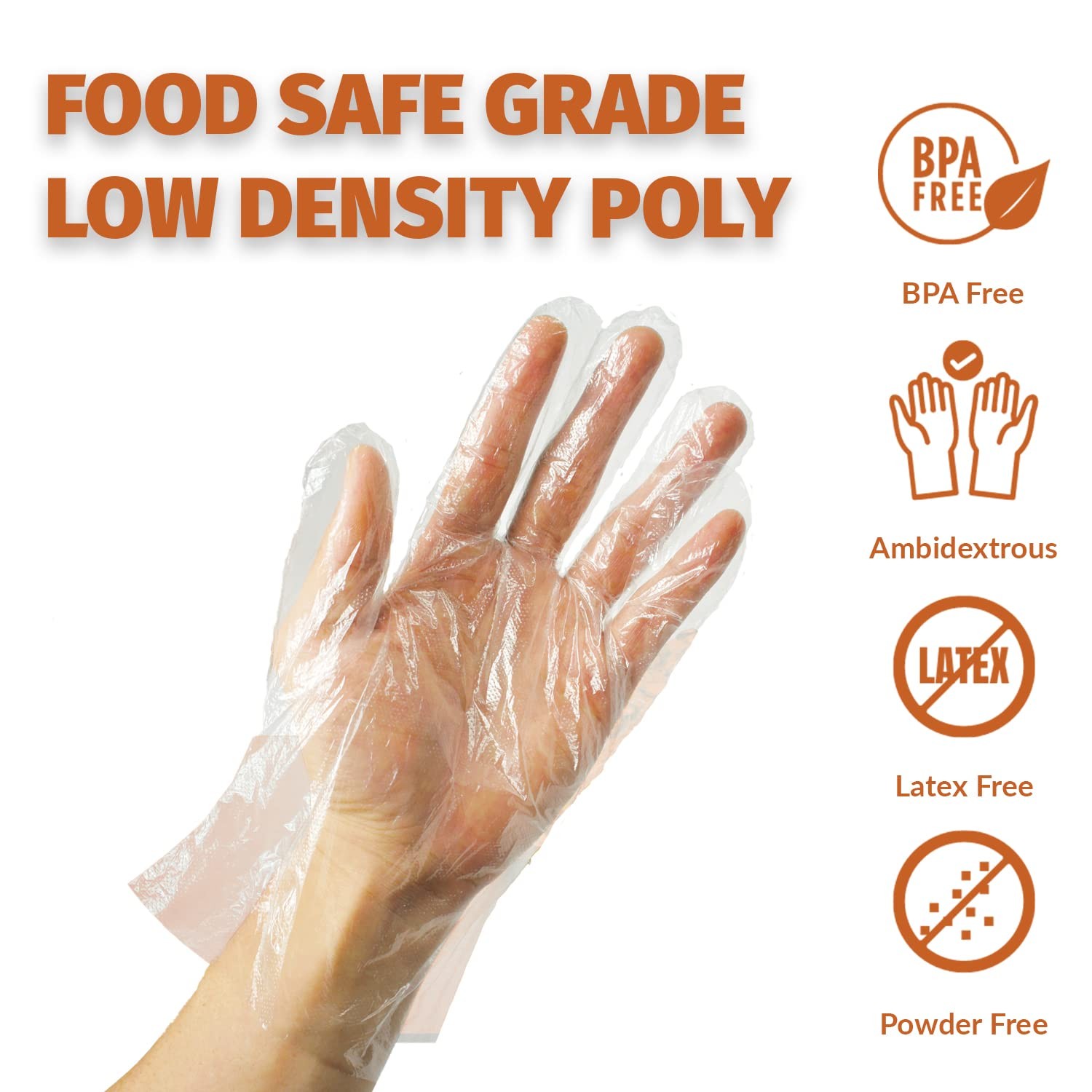 GORILLA SUPPLY 1000 BPA Free Premium Disposable Gloves Medium (Pack of 1000)
