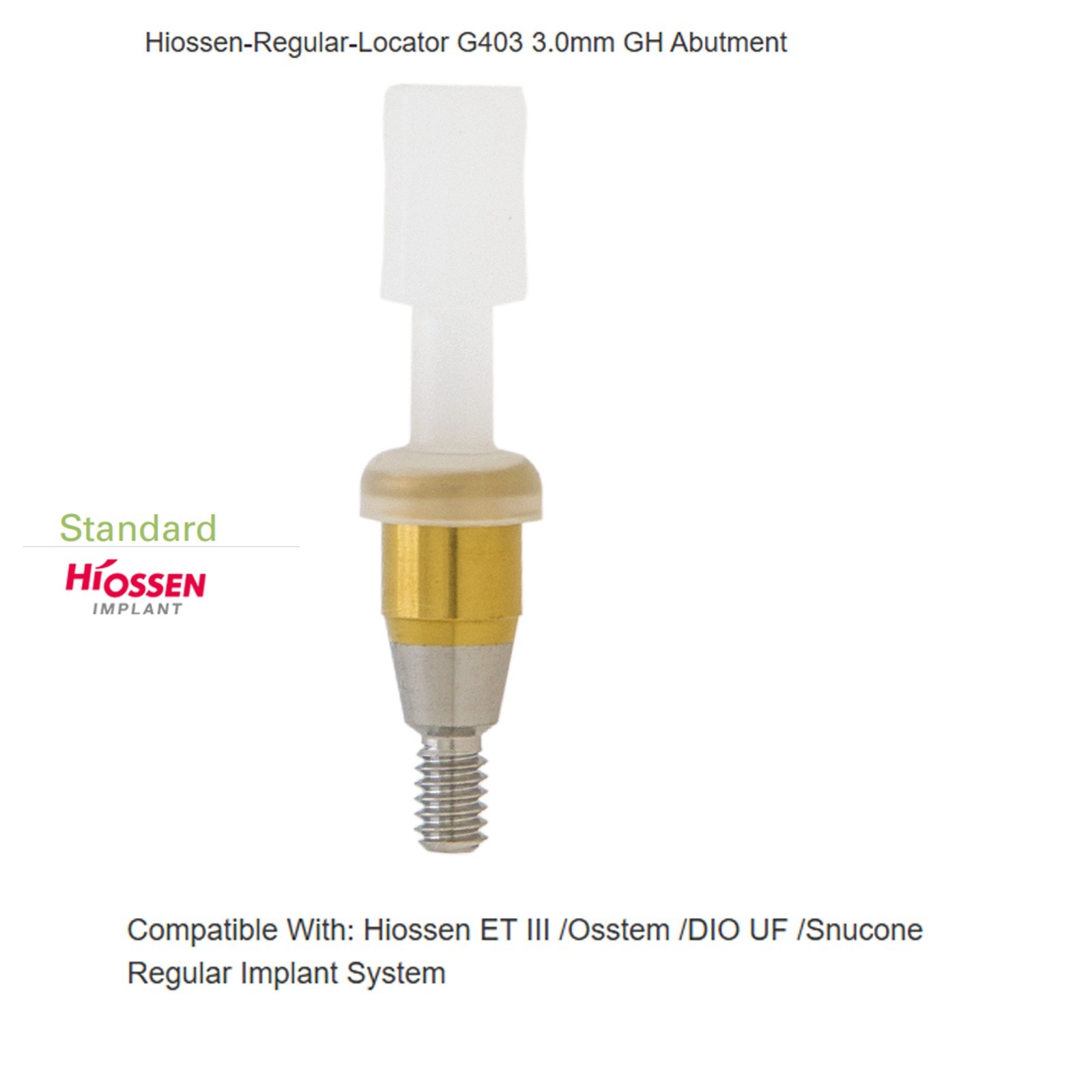 Overdenture Locator Abutment Regular/Mini Hiossen ET Platform Compatible 1-7.0mm