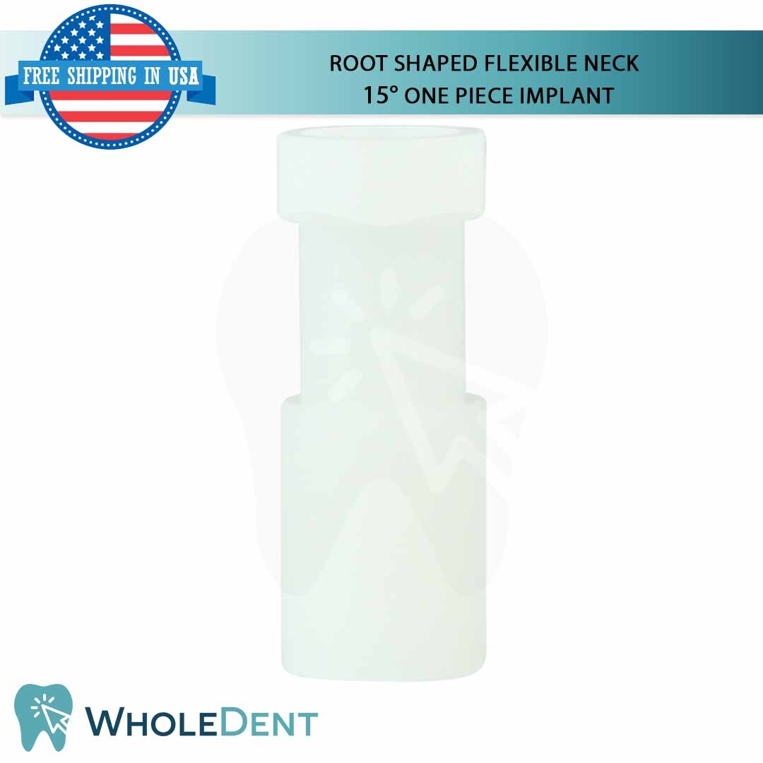 X1 Dental Root Shaped Flexible Neck One Piece 15° Titanium Sterile RBM