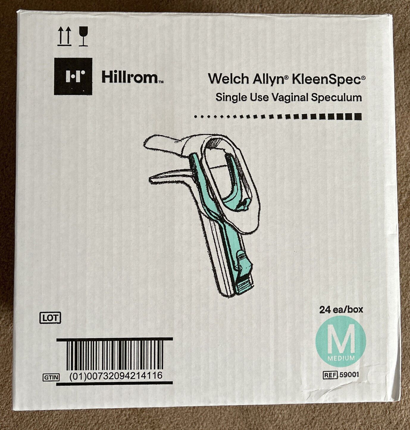 Hillrom Welch Allyn KleenSpec Vaginal Speculum Size MEDIUM, REF 59001, 24/Box