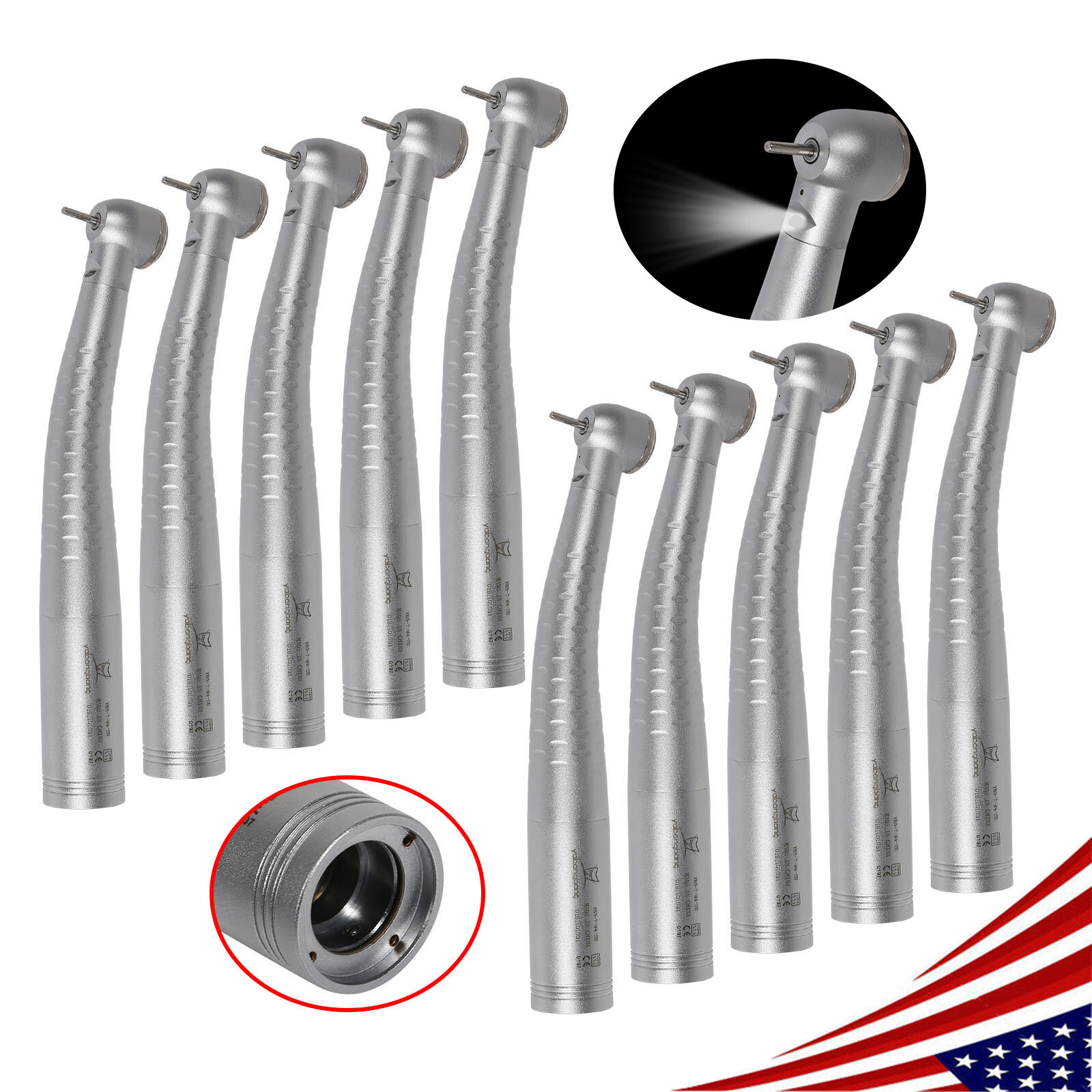 10*KaVo Style Dental High Speed Turbine Handpiece fit 4/6 Hole Coupler Swivel US