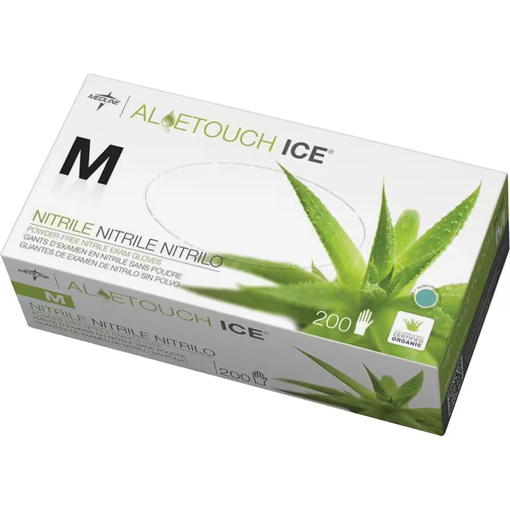Aloetouch Ice off White Powder Free Nitrile Gloves (100-Pairs)