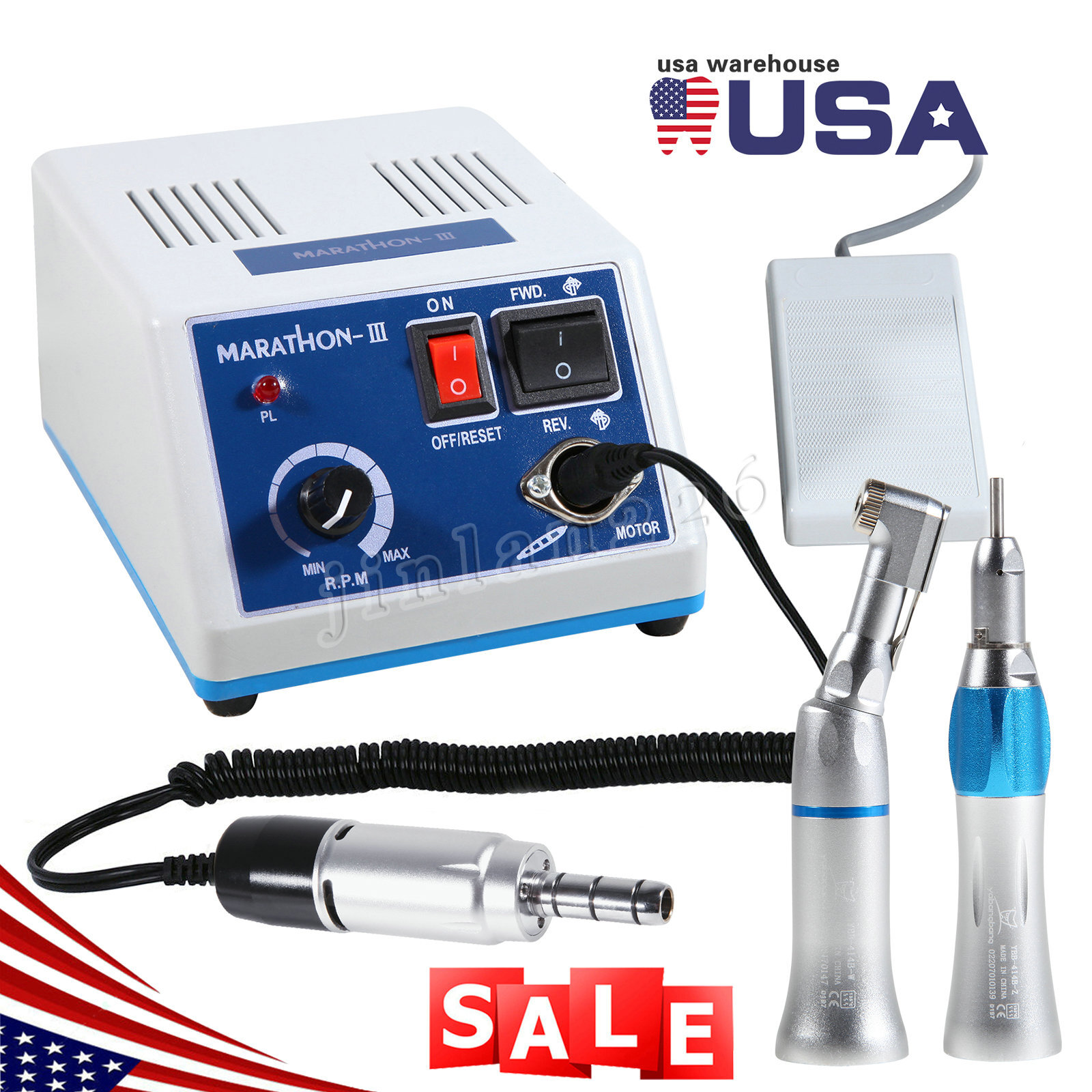 Dental Lab Marathon Electric Micromotor Polisher/Contra Angle/Straight Handpiece