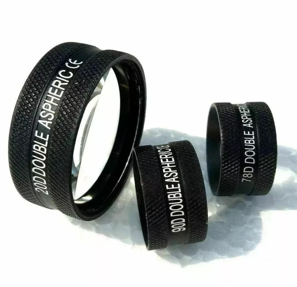Double Aspheric Lens 20D 90D & 78D Free Shipping Ophthalmology Set of Lens 3.