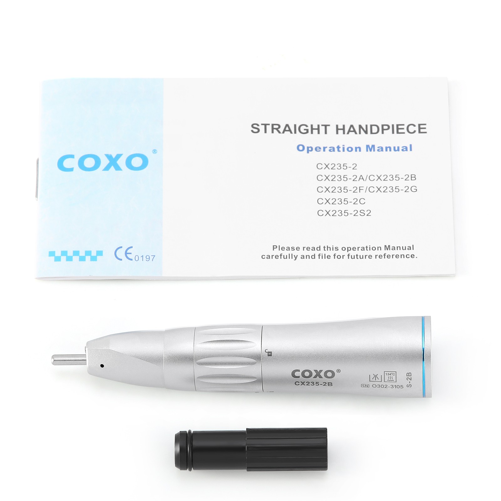 COXO Low Speed Handpiece 1:1 Inner Channel Straight Handpiece CX235-2B