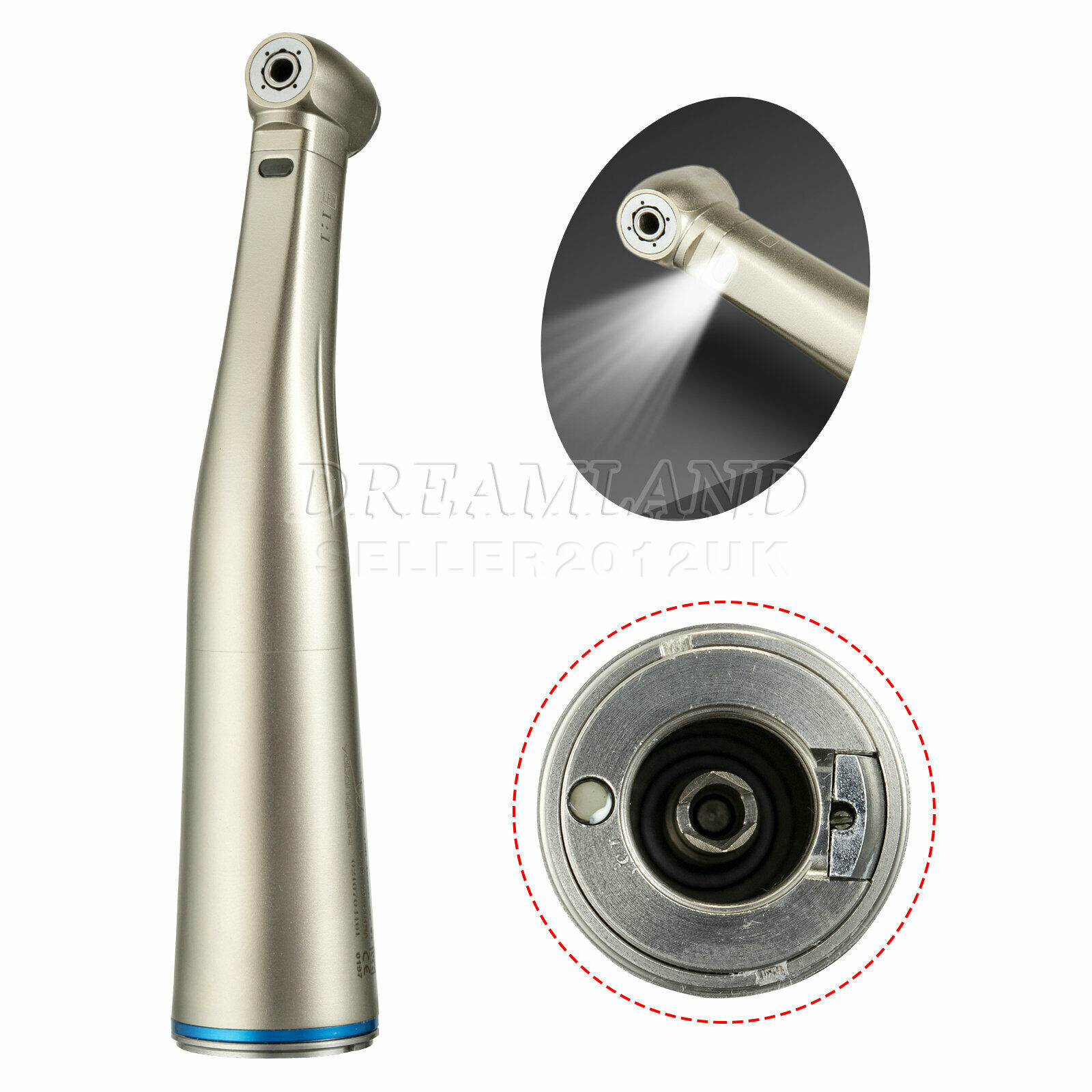 Dental 1:1 1:5 1:4.2 LED Contra Angle Increasing Handpiece Red Ring NSK Style CE