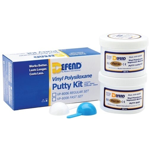 Defend Fast Set, Base & Catalyst Putty Kit – 2 x Jars 300 mL Each #VP-8008