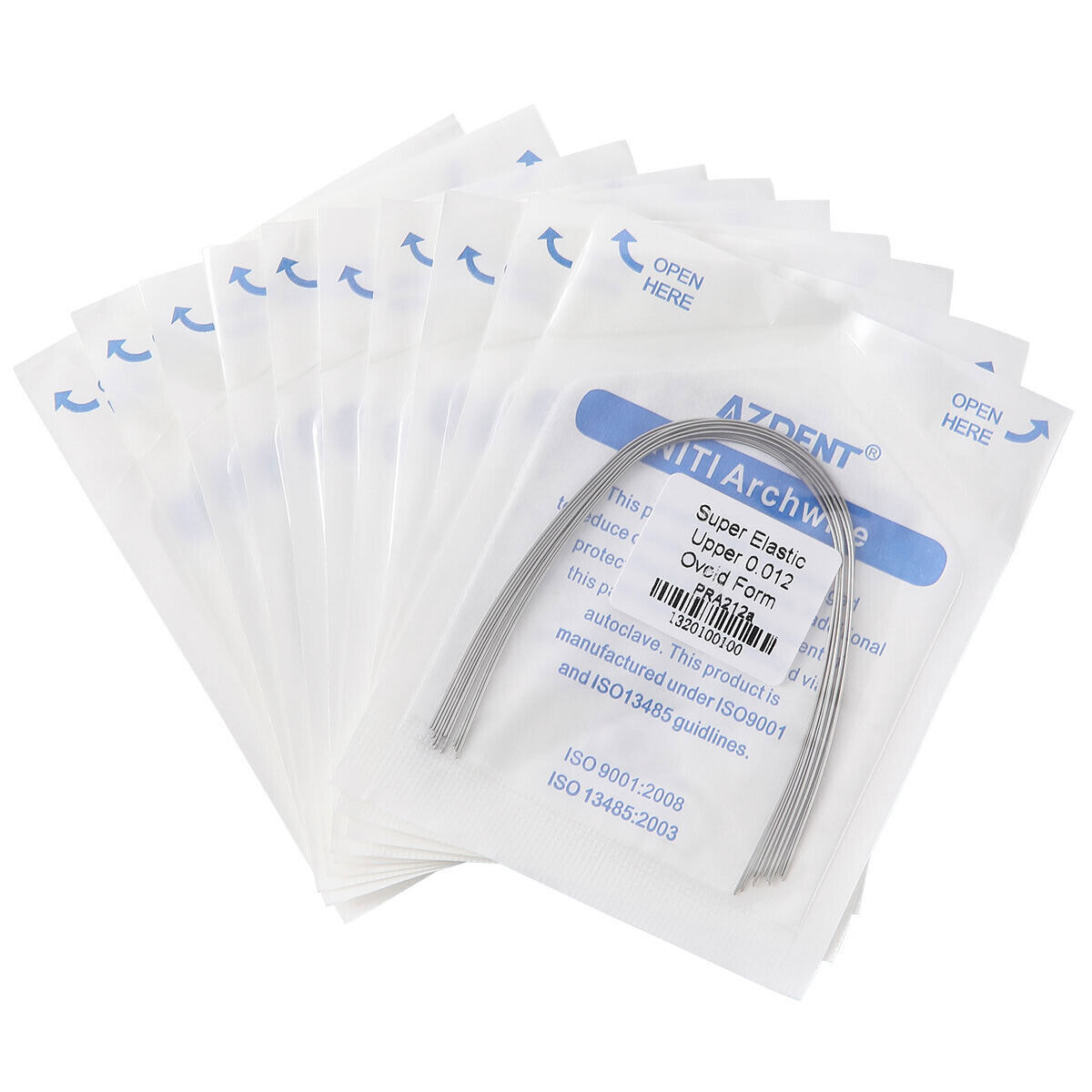 dental Orthodo super elástico niti redondear alambre ovoide/naturaleza/cuadrado