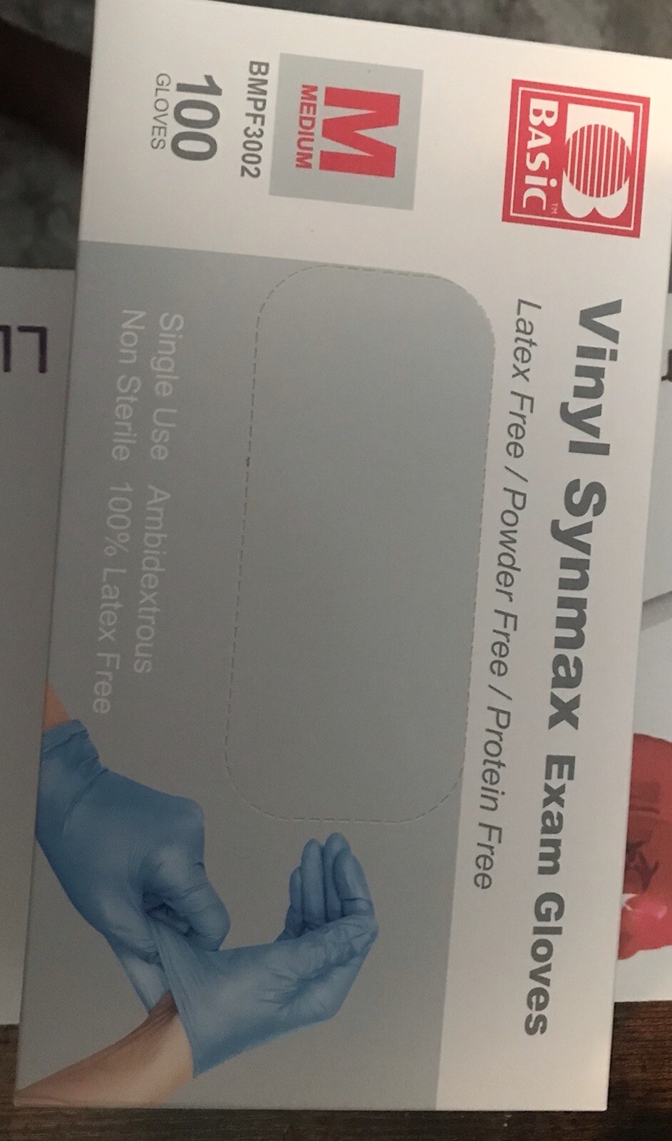 1000 pcs/10 boxes Vinyl Synmax Exam Gloves