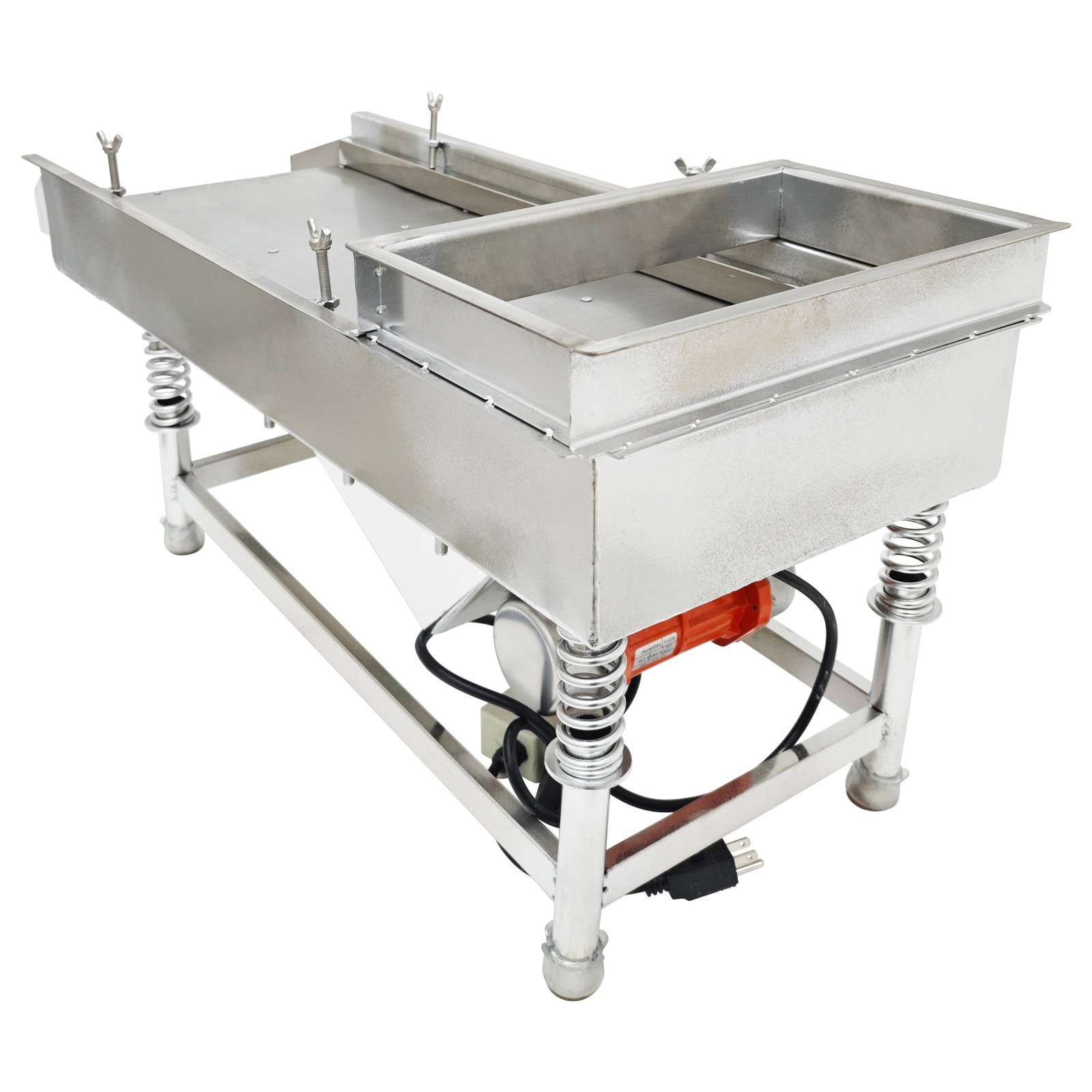 Open Box！Single Layer 0.5mm Screen Linear Vibrating Screen Electric Shaker 110V