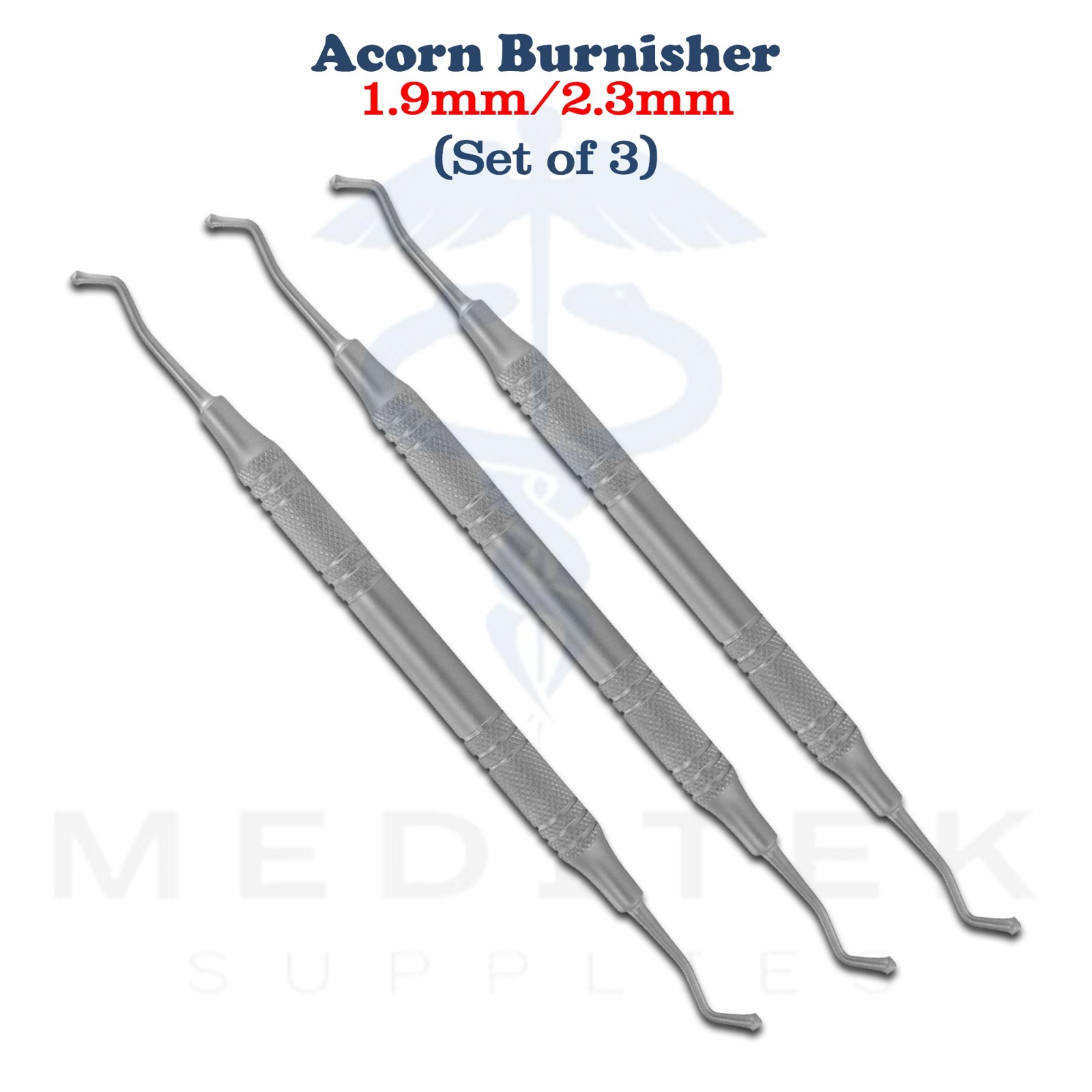Acorn Double End #21 Dental Burnisher 1.9/2.3 mm Dental Instrument