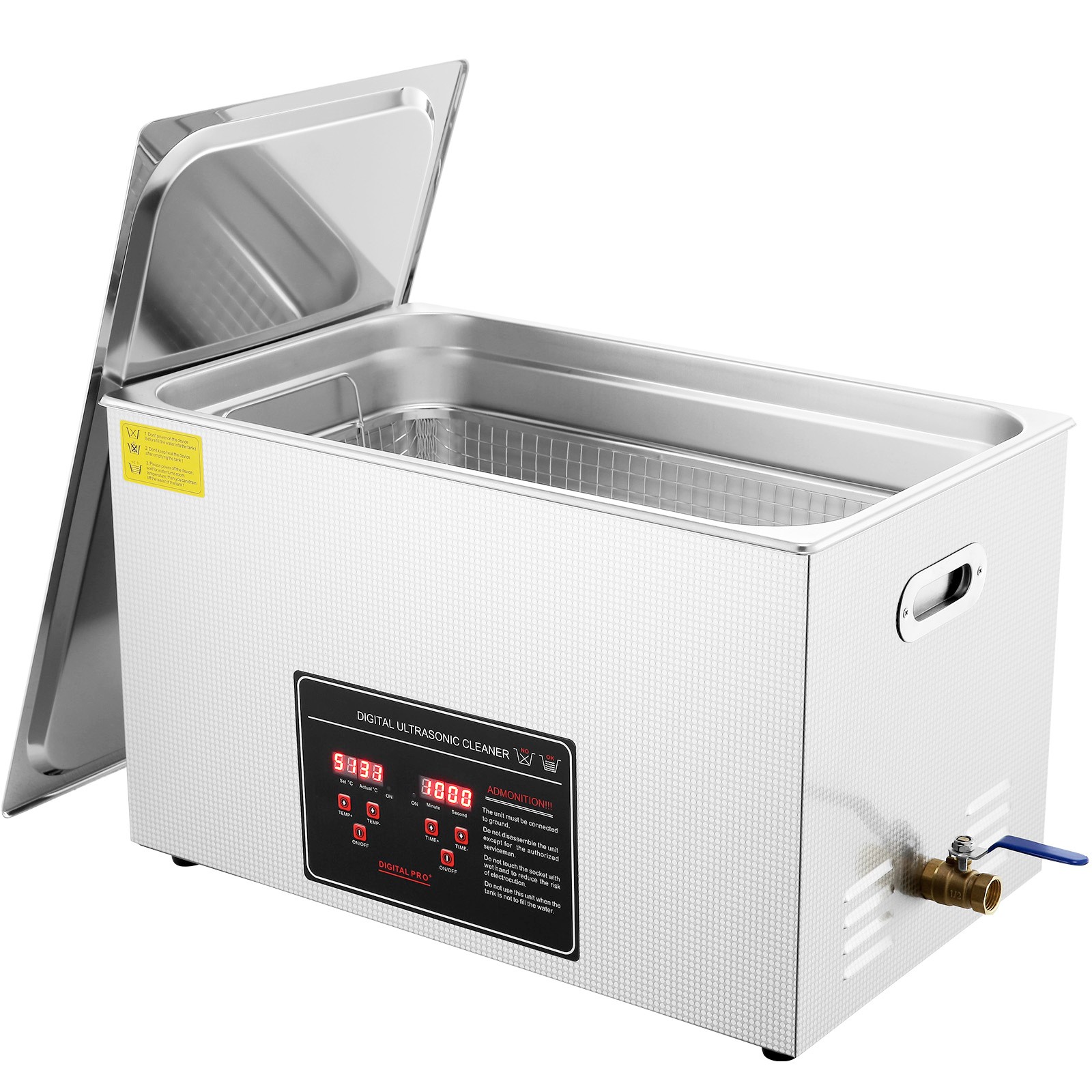 VEVOR Ultrasonic Cleaner with Timer Heating Machine Digital Sonic Cleaner SUS304