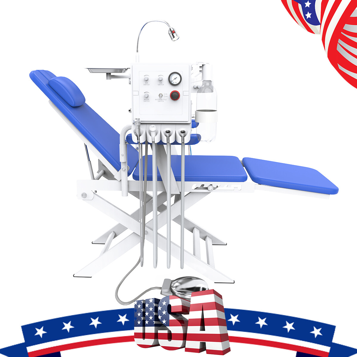Dental Unidad de entrega portatil móvil Compresor de aire Succión /Silla