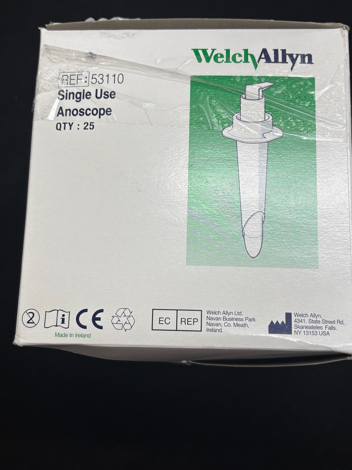 NEW Box of 25 Welch Allyn KleenSpec Disposable Single-Use Anoscopes