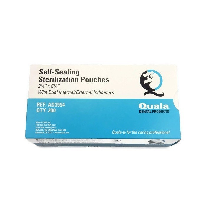 Quala Sterilization Pouch, 3 ½” x 5 1/4 Box of 2,800 pouches