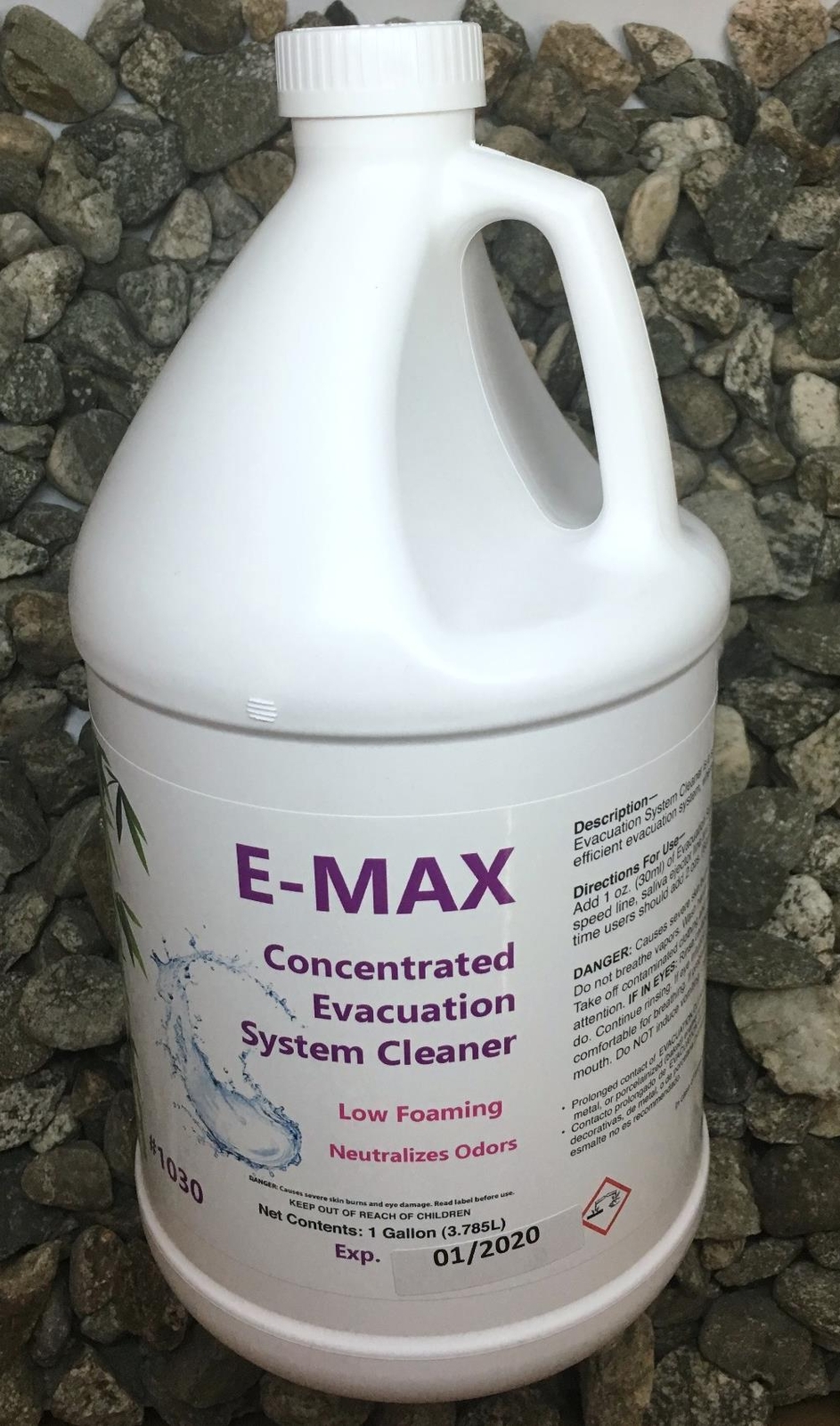 4 X 1 Gallon Dental Evacuation System Cleaner, E-MAX #1030 Exp. 2025-05