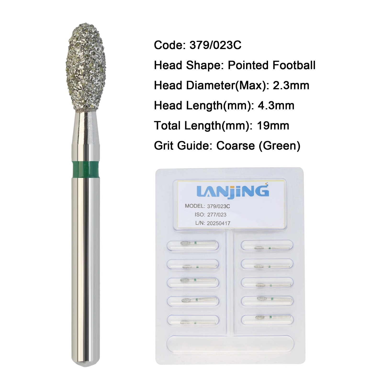 Dental Burs Diamond Egg Football FG Pear Round End Taper Cylinder High Speed 830