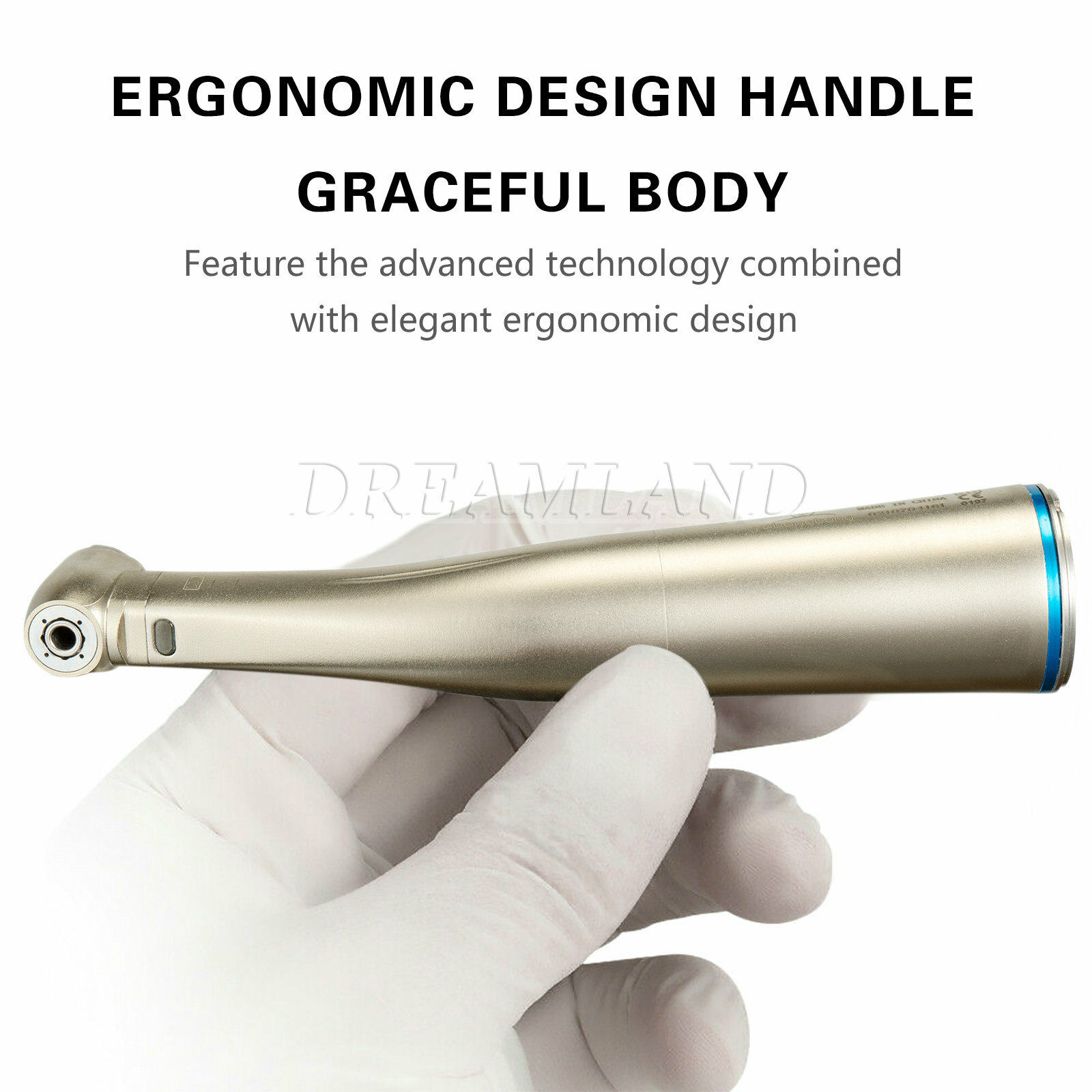 Dental Contra Angle Handpiece 1:1 LED Fiber Optic Low Speed φ2.35mm Fit NSK X25