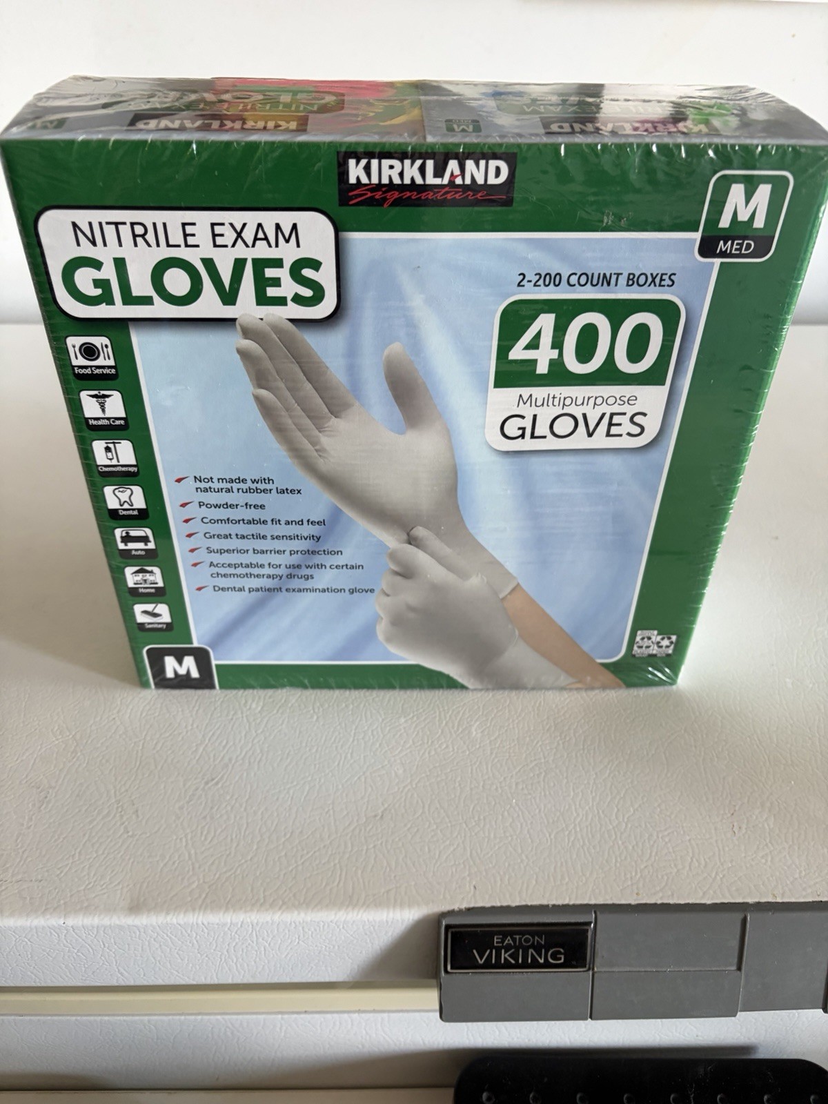 Kirkland Signature 467120 Nitrile Exam Gloves, Medium – 2-200 Count EXP-2024-11