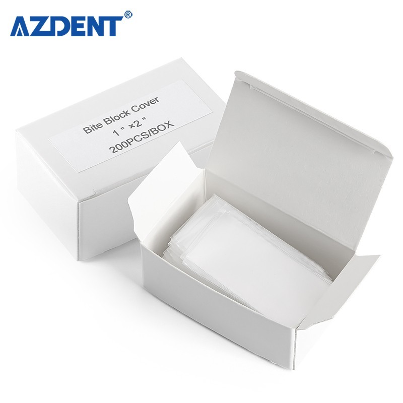 200pcs/box Dental Lab Panorama Bite Block Cover Sleeves/Protective Film/1″x2″