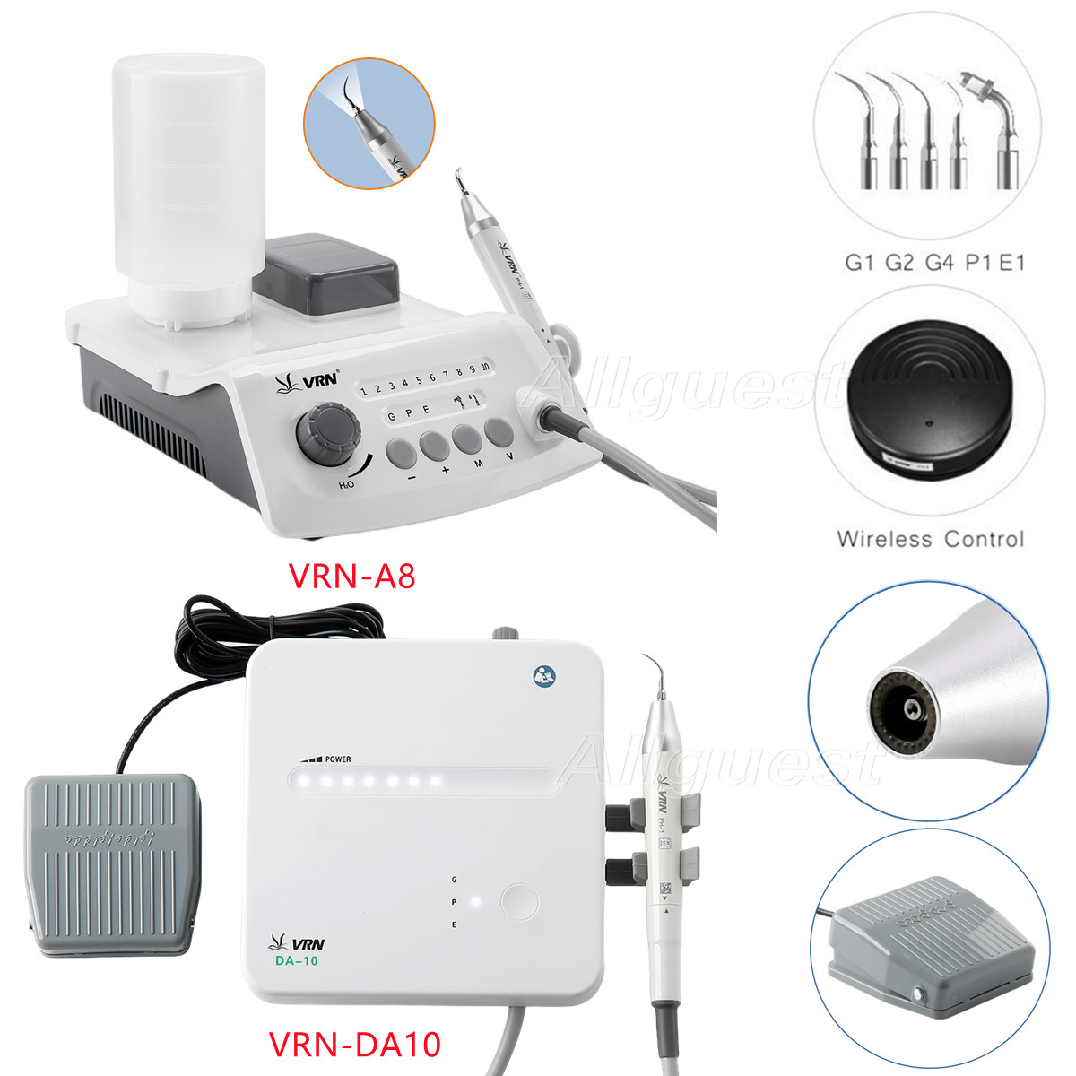 VRN Dental Ultrasonic Piezo Scaler LED Detachable Handpiece Scaling Perio Endo
