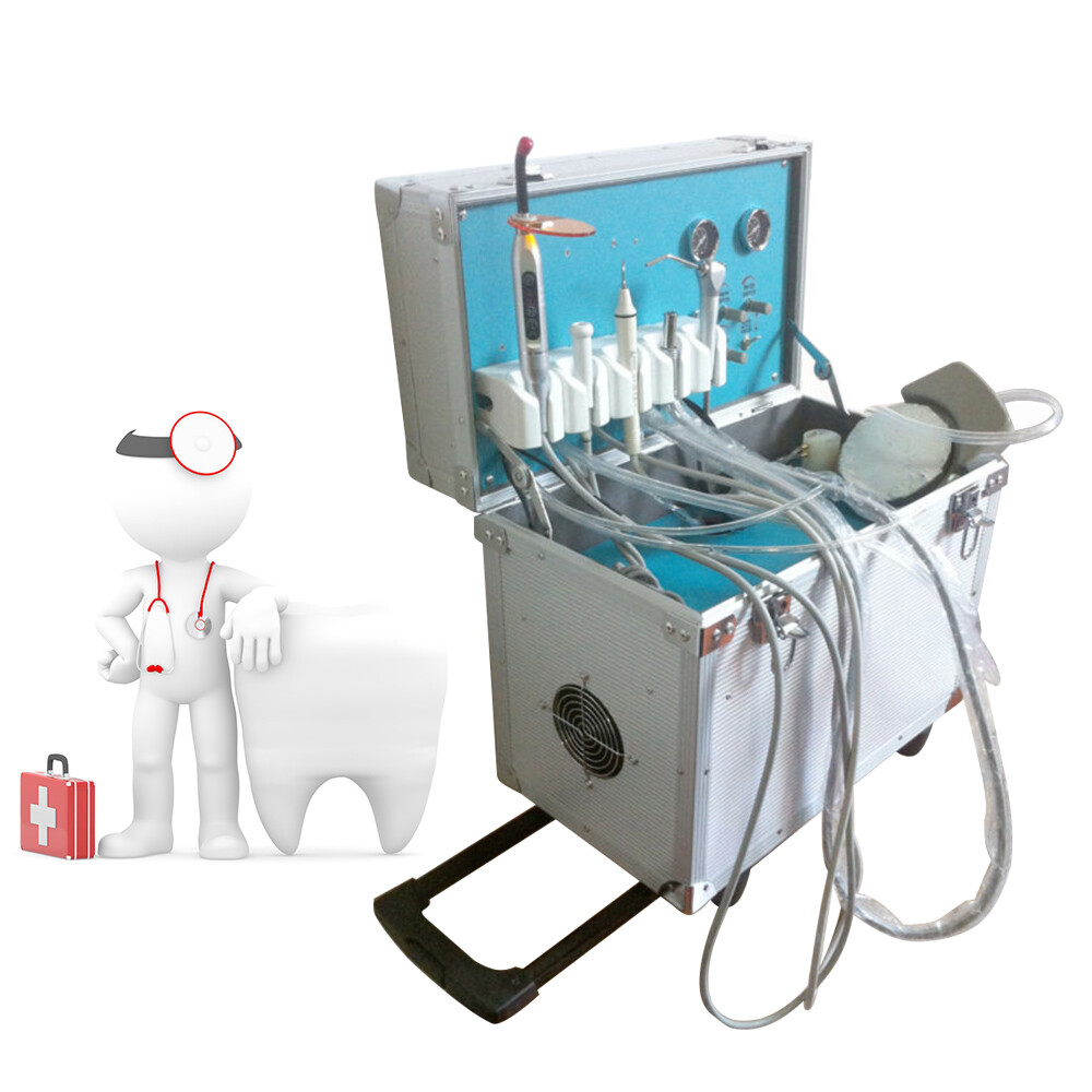 Portable 580w 4 Hole Suction Dental Delivery Unit System Air Compressor Kit USA