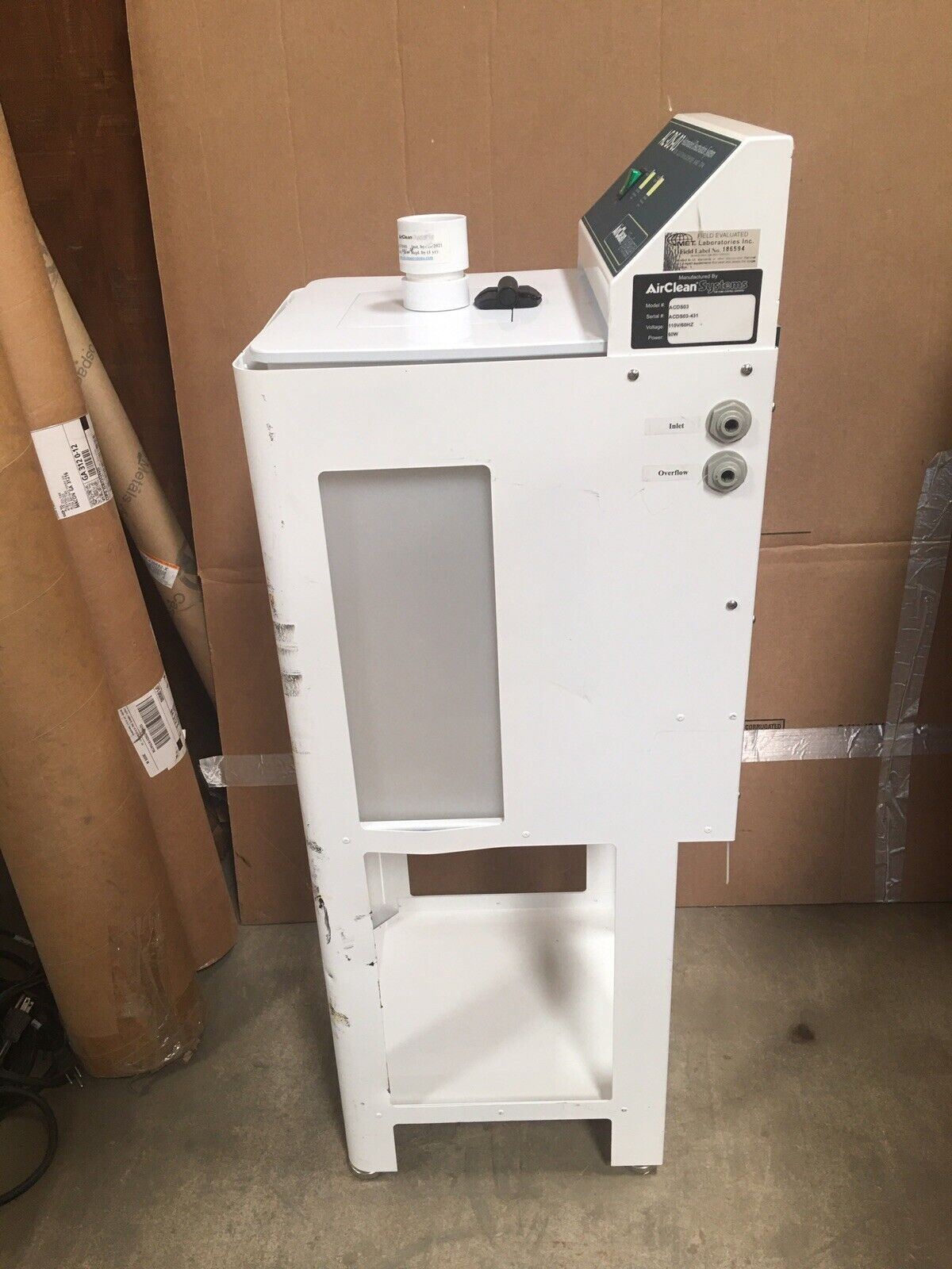 Automated Deactivation System AC-DS-03 Airclean Systems 110V/60Hz, 50W